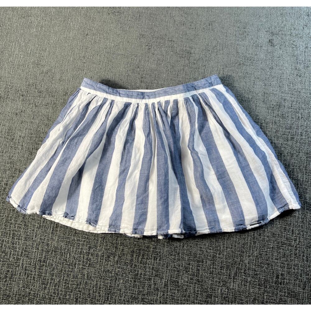 Abercrombie & Fitch XS women's white & Blue short skirt summer cottage beach